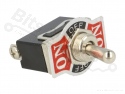 Toggle switch with nameplate single pole on/off/on SP3T